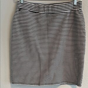Toad & Co Black and White Striped Women's Skirt